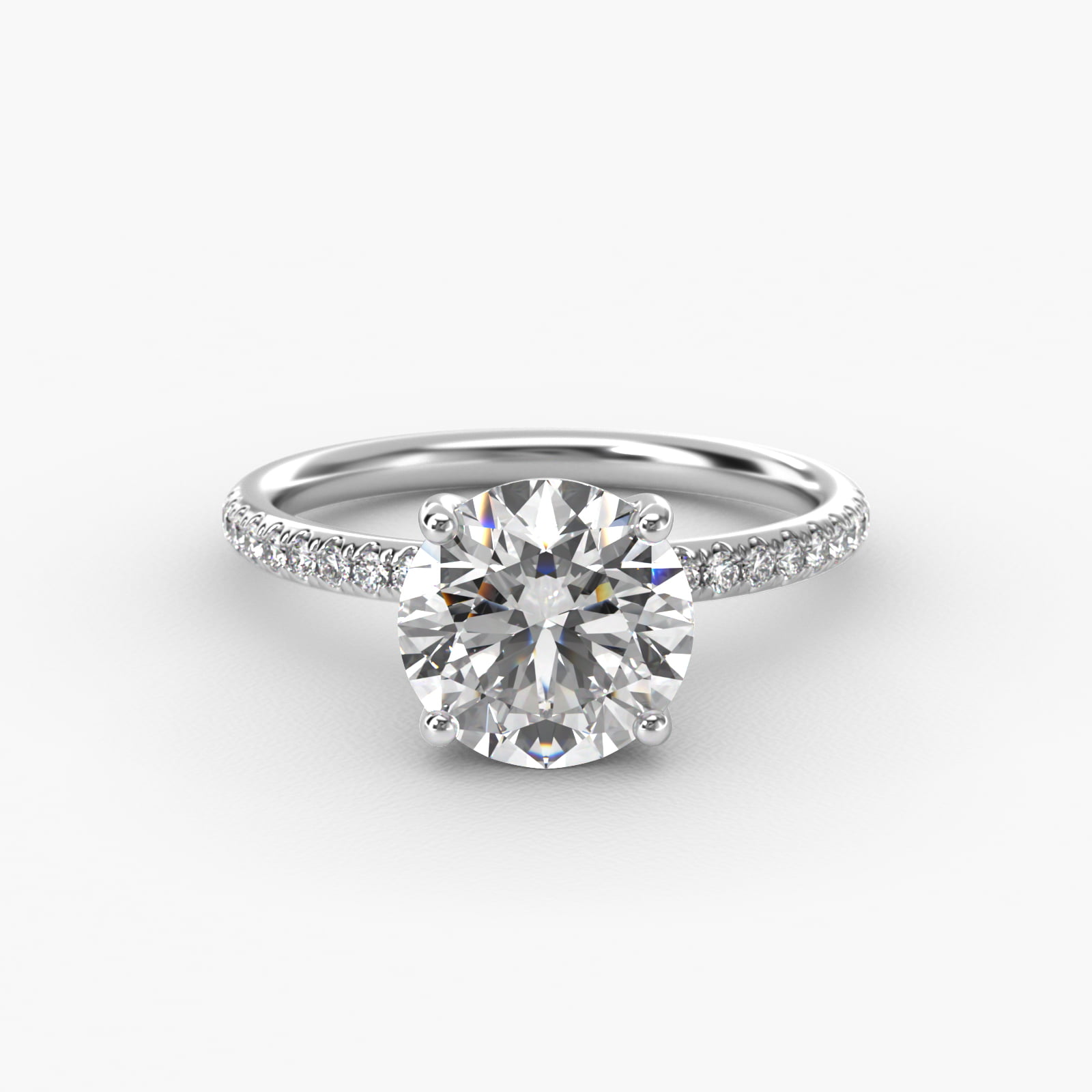 Now + Forever Lab-Grown Diamond Engagement Ring Setting 1/6 ct tw 14K ...