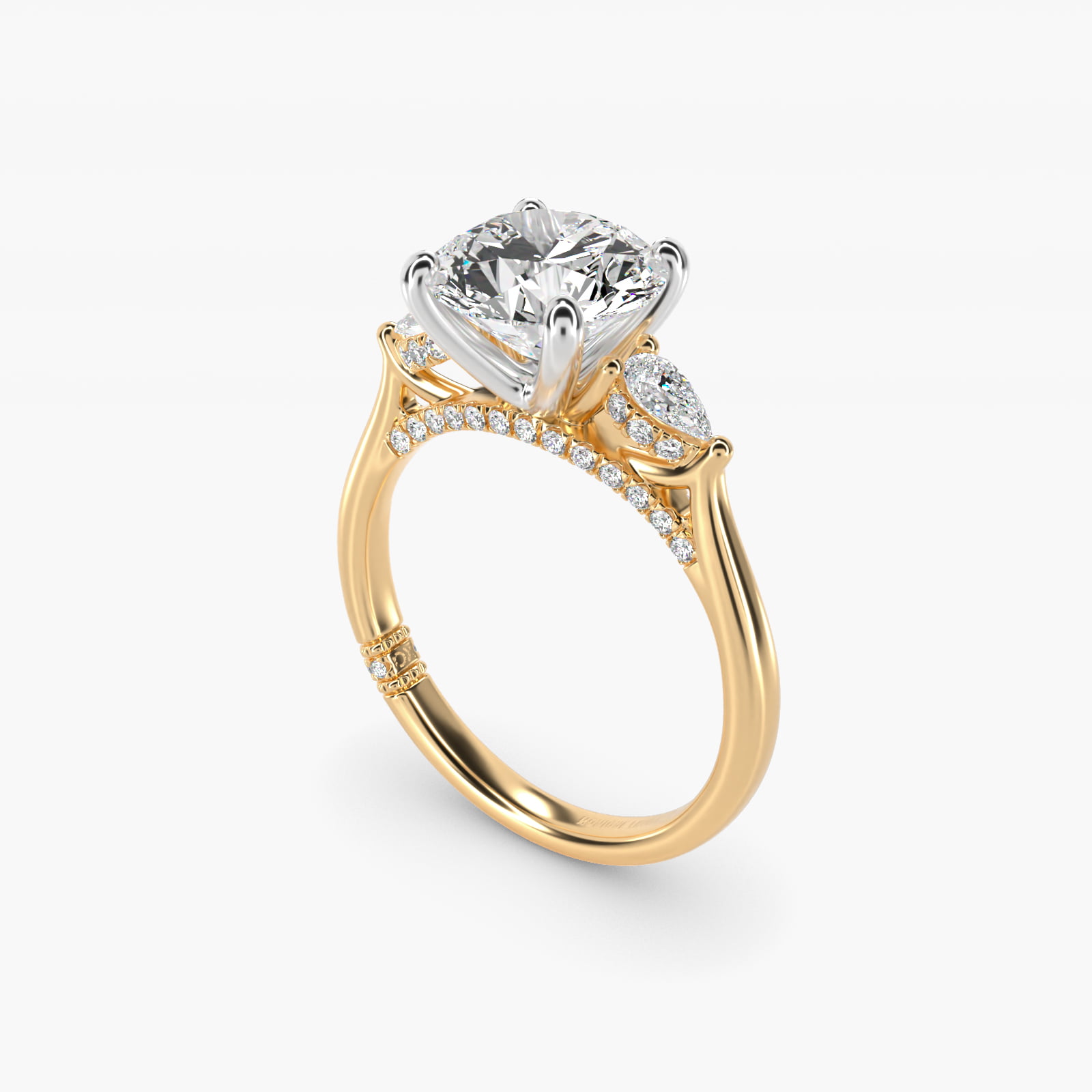 Monique Lhuillier Bliss Lab-Grown Diamond Engagement Ring Setting 3/8 ...